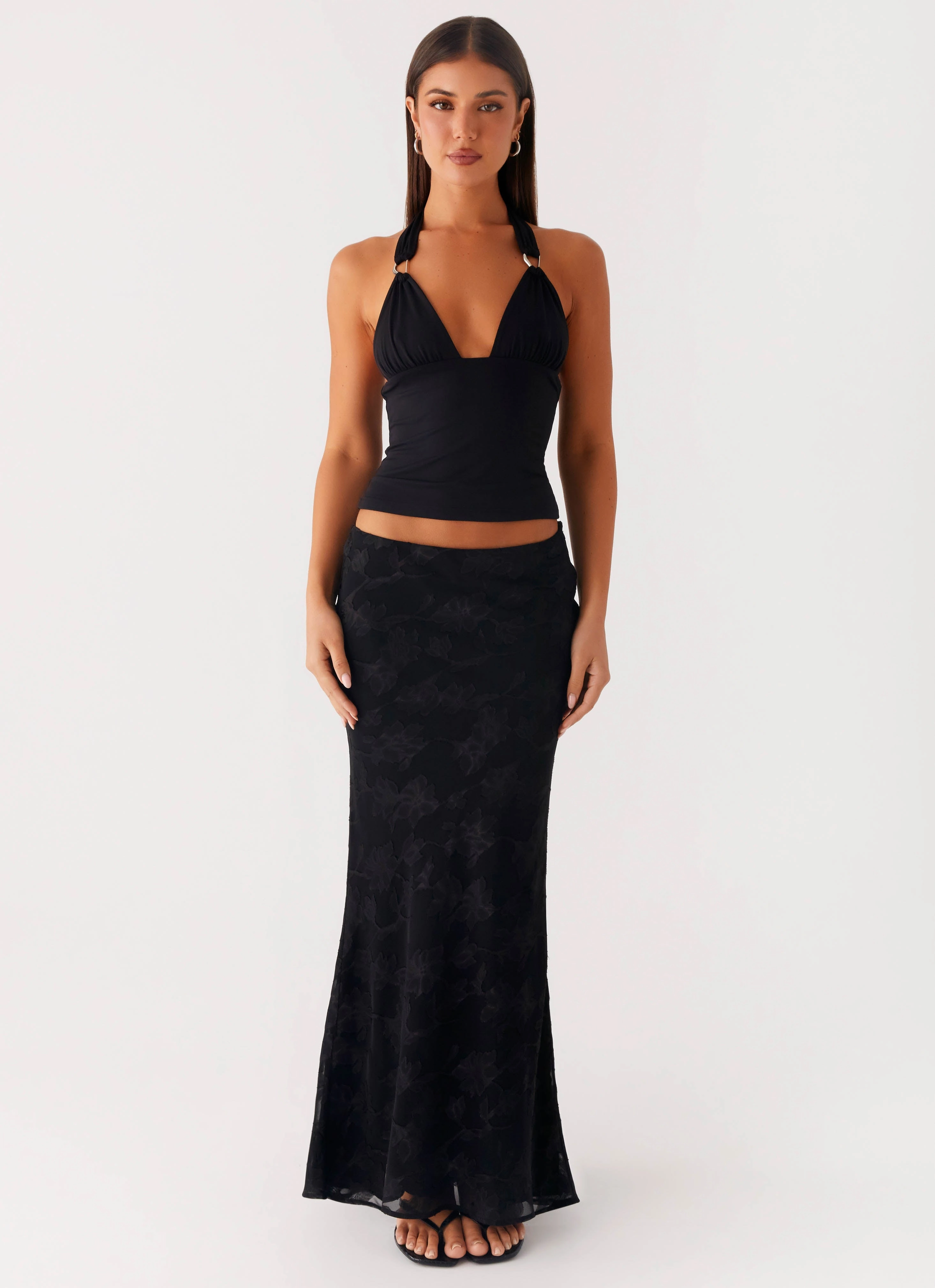 Starlit Maxi Skirt - Black Quick Wear