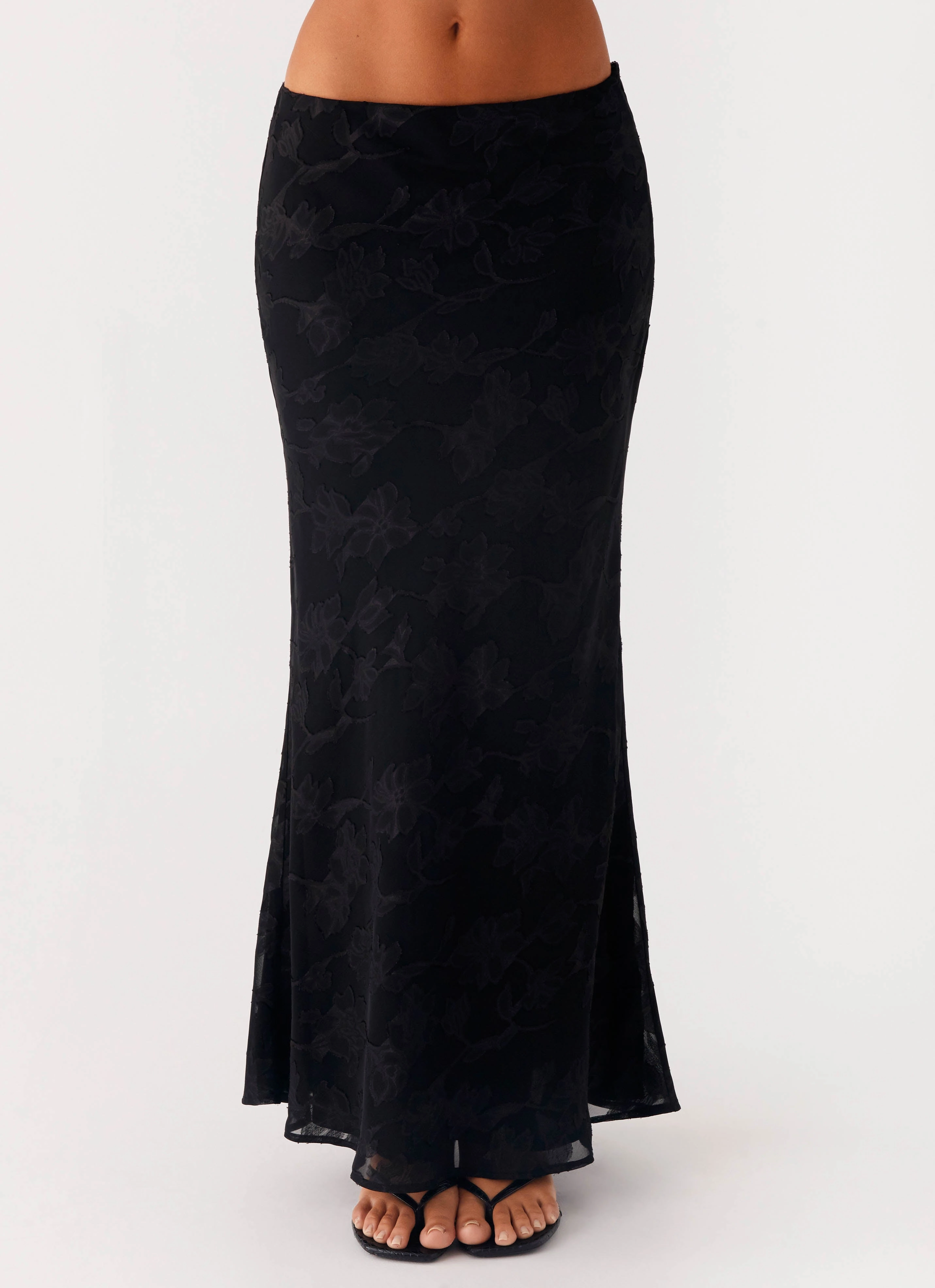 Starlit Maxi Skirt - Black Airy Look
