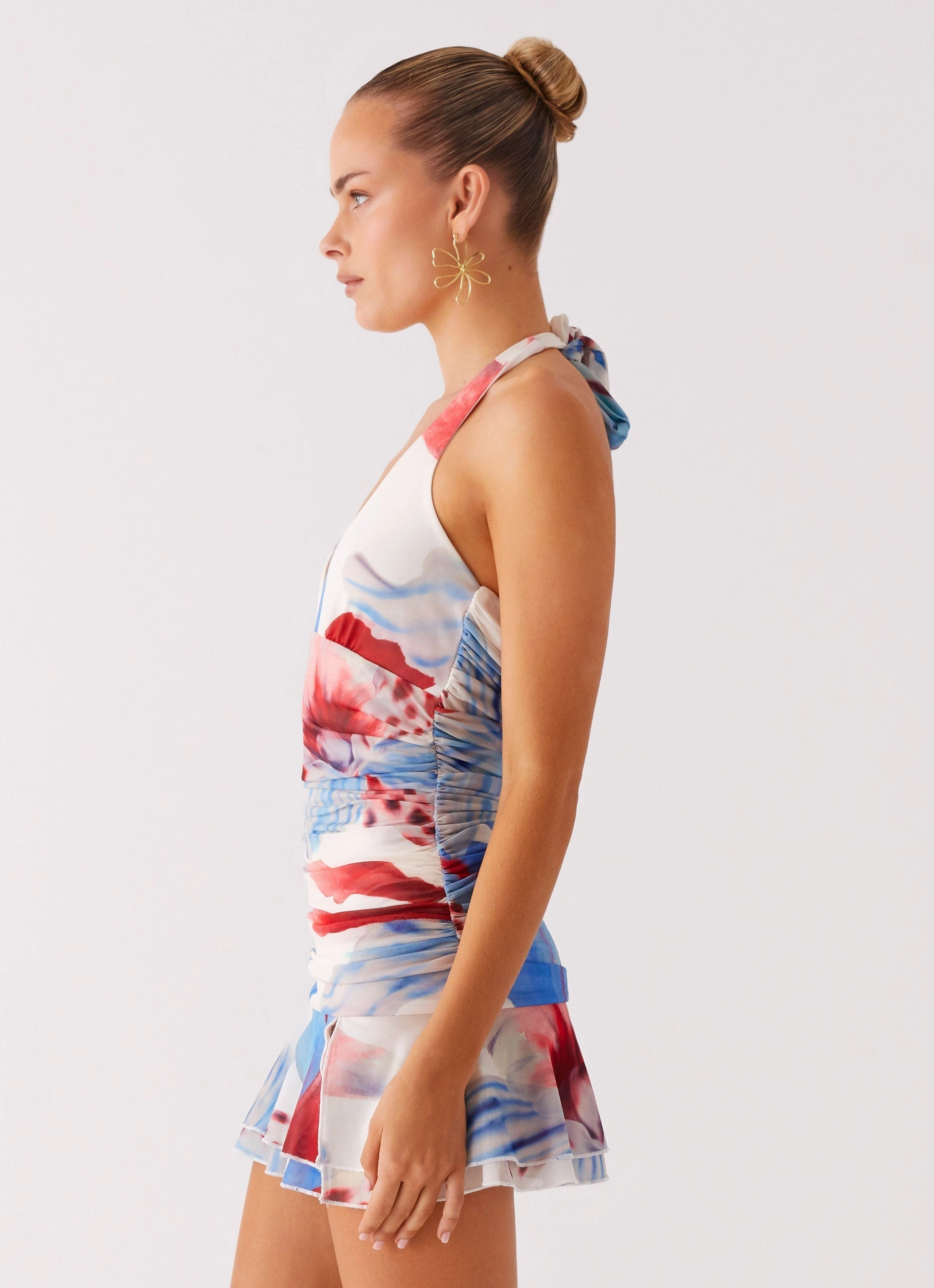 Starlit Night Mini Dress - Deep Sea Bloom Tailored Layers