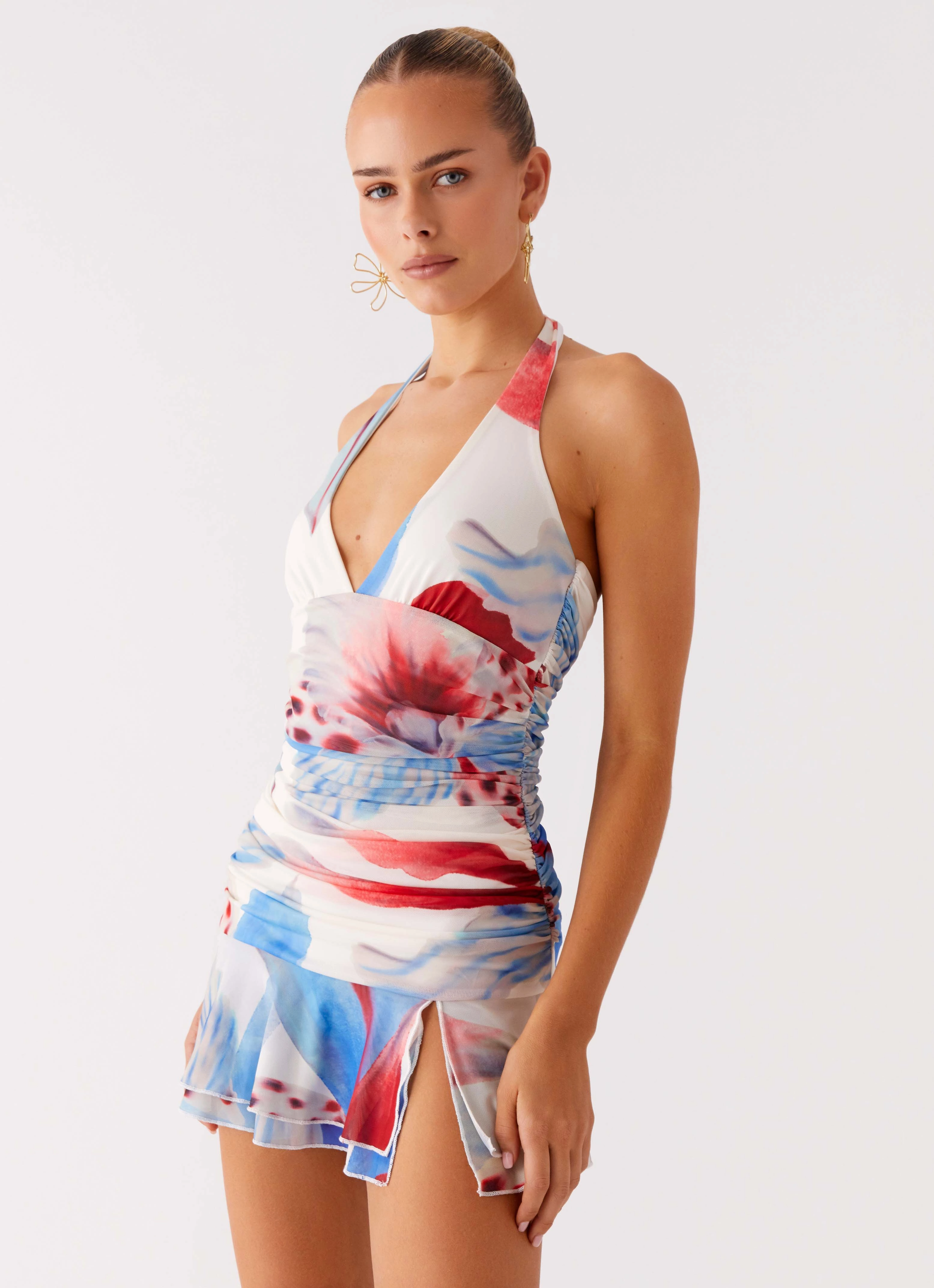 Starlit Night Mini Dress - Deep Sea Bloom Bright Appeal