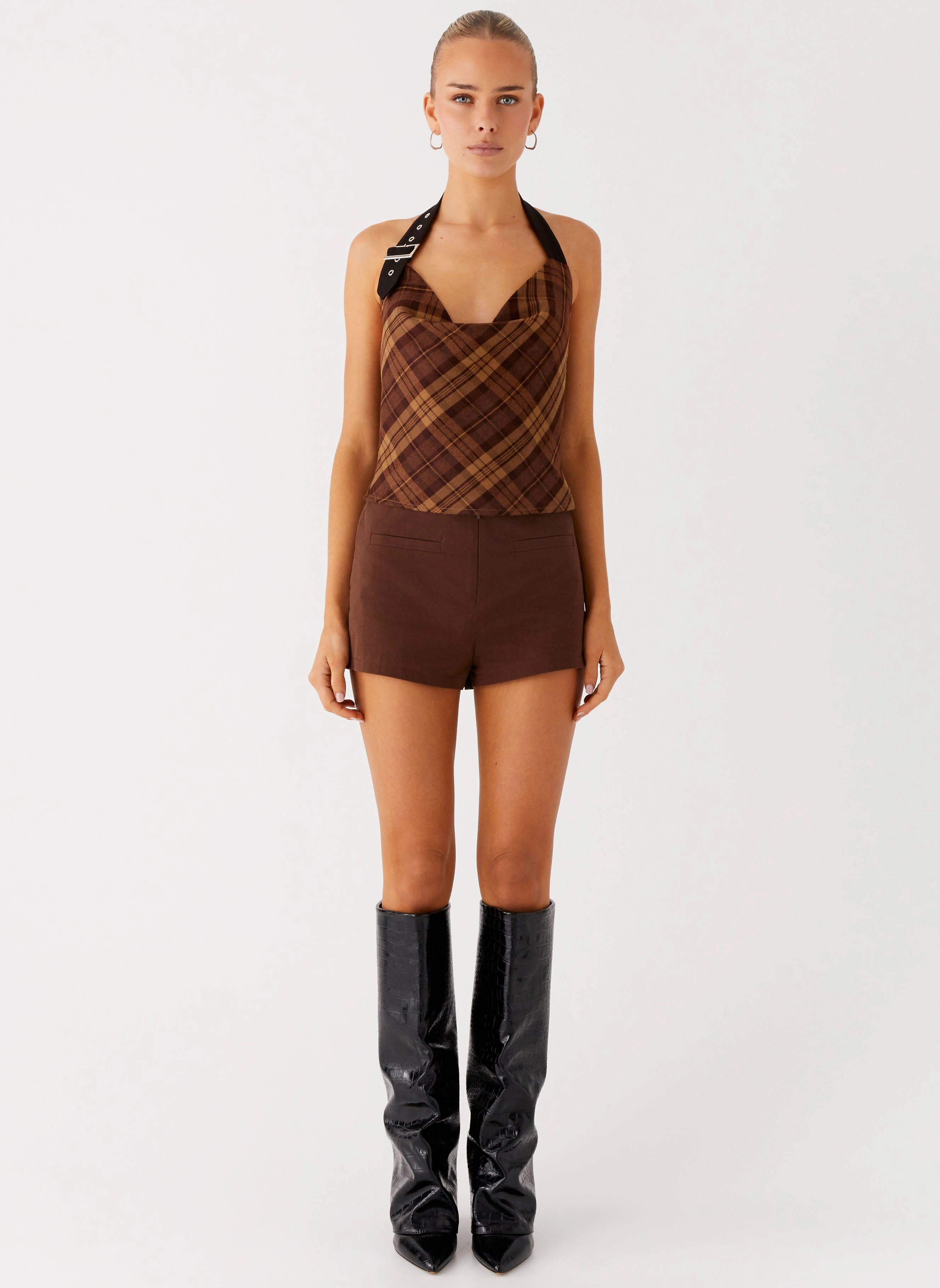 Ventilation Panel Stateside Cowl Top - Plaid