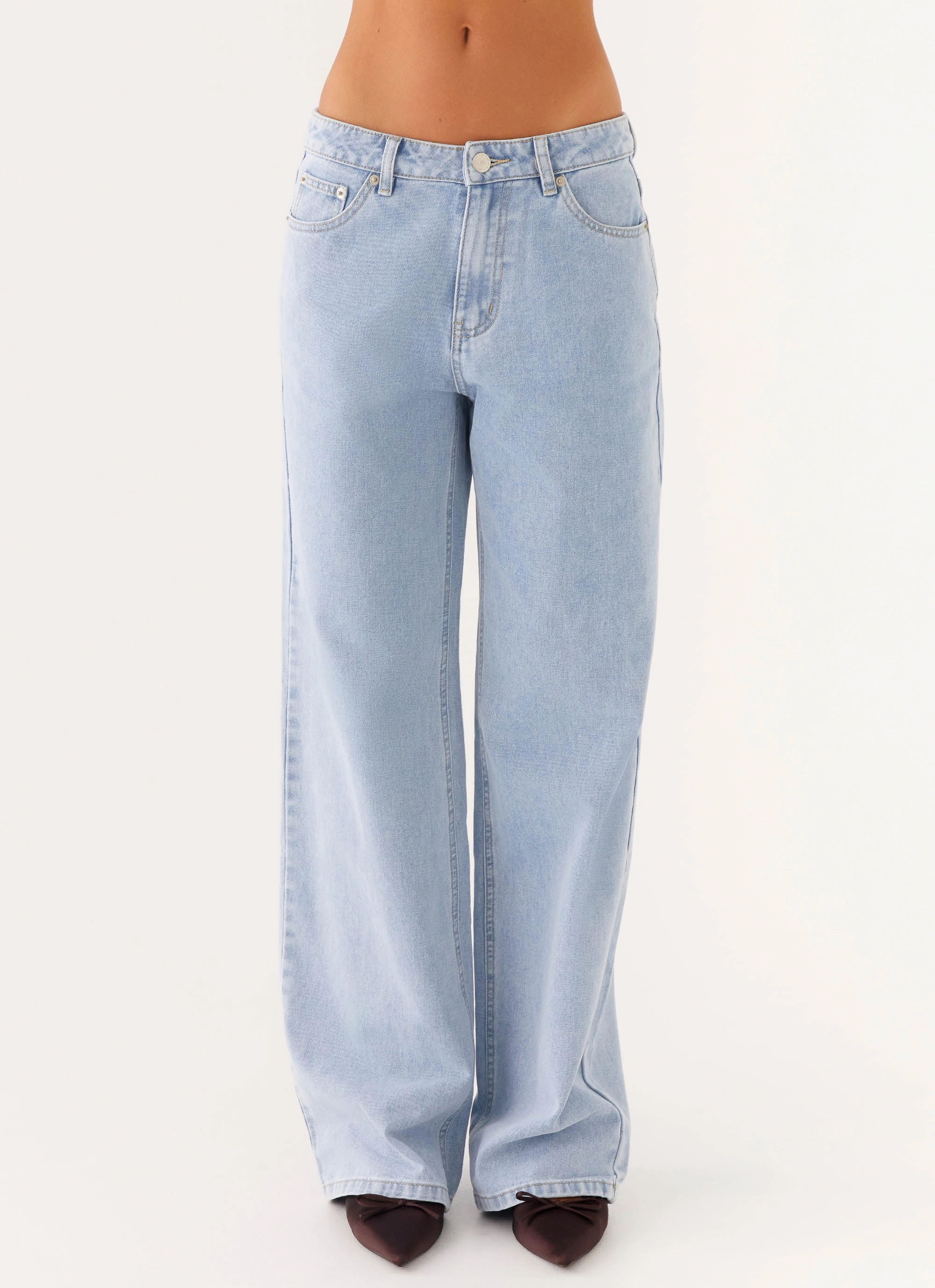 Keanna Low Rise Denim Jeans - Sky Relaxed Comfort Traveler Gear Stretch Creative Look