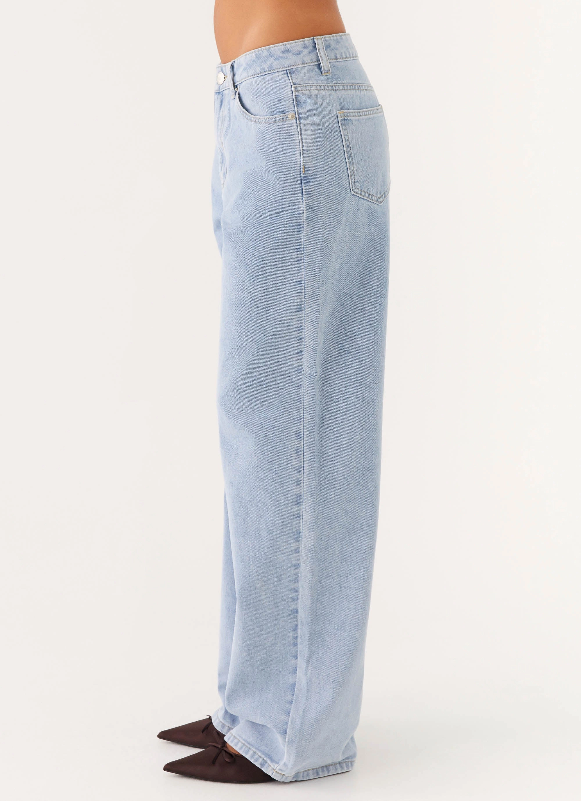 Work Ready Earthy Keanna Low Rise Denim Jeans - Sky