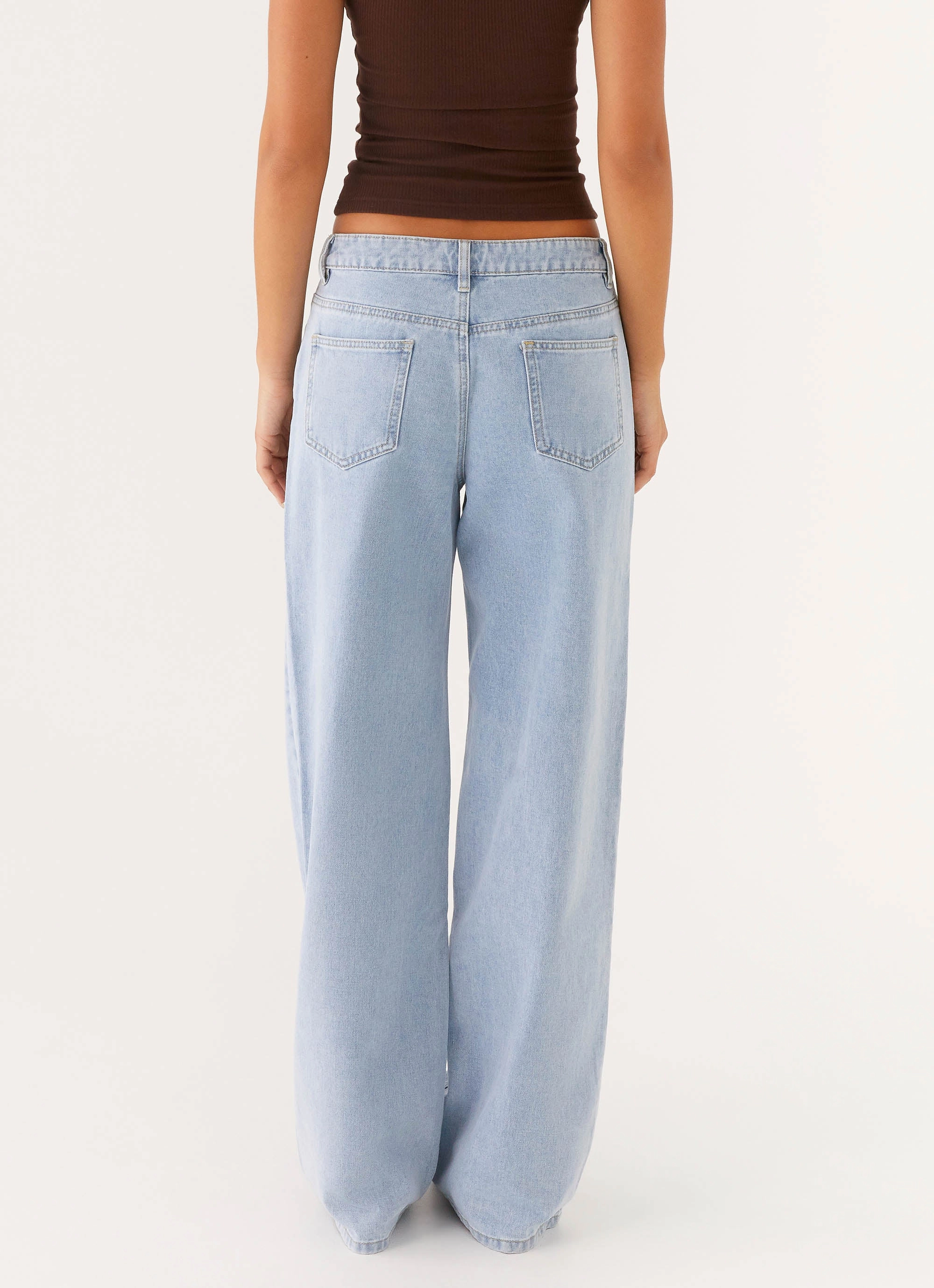 Classic Comfort Keanna Low Rise Denim Jeans - Sky
