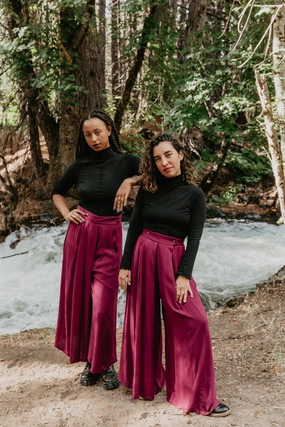 Core Basic Adventure Ready Rue Pants in Merlot Challis