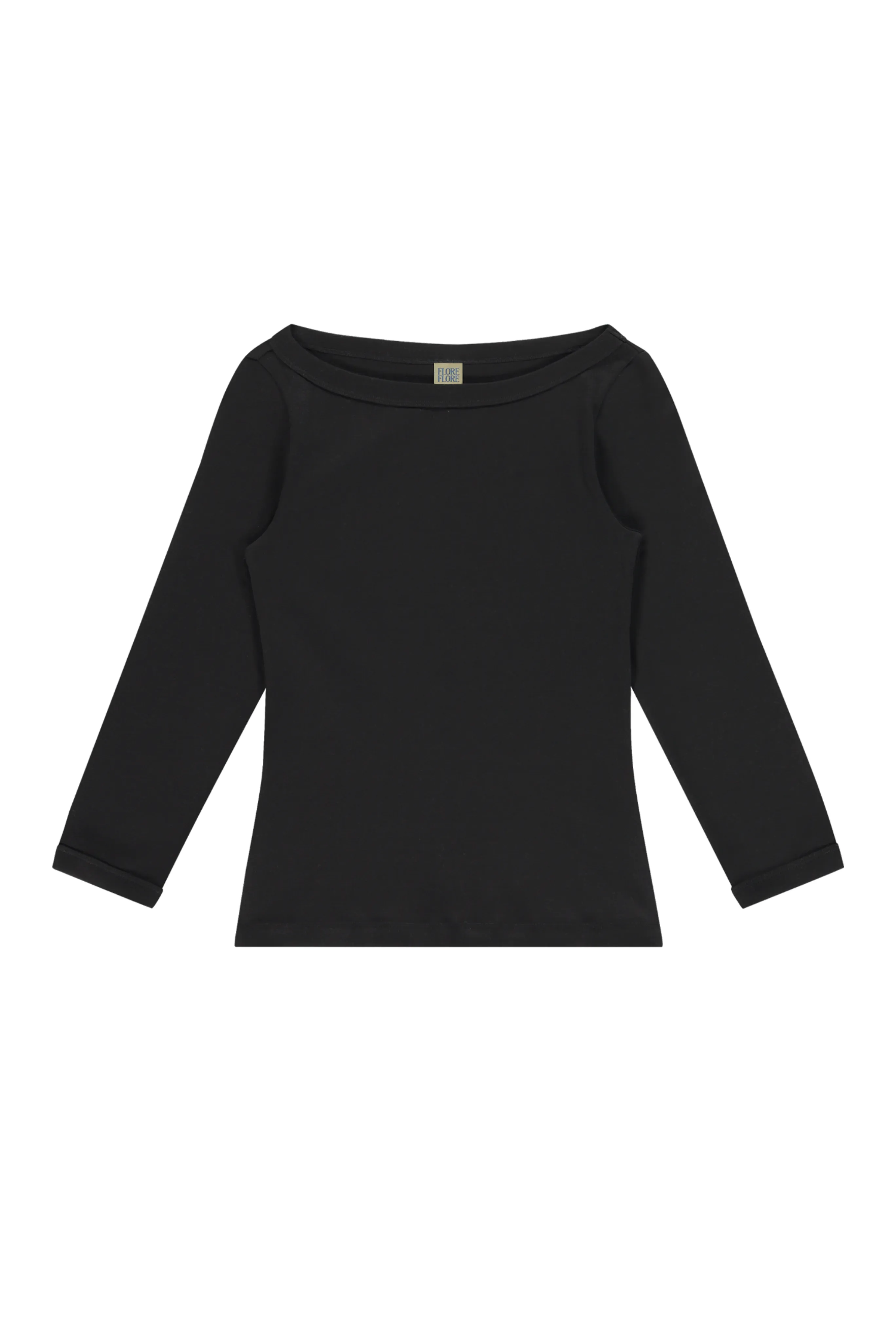 DurableDoubleLayeredHem RawHemDetail Steffi Tee in Black