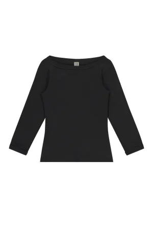 DurableDoubleLayeredHem RawHemDetail Steffi Tee in Black