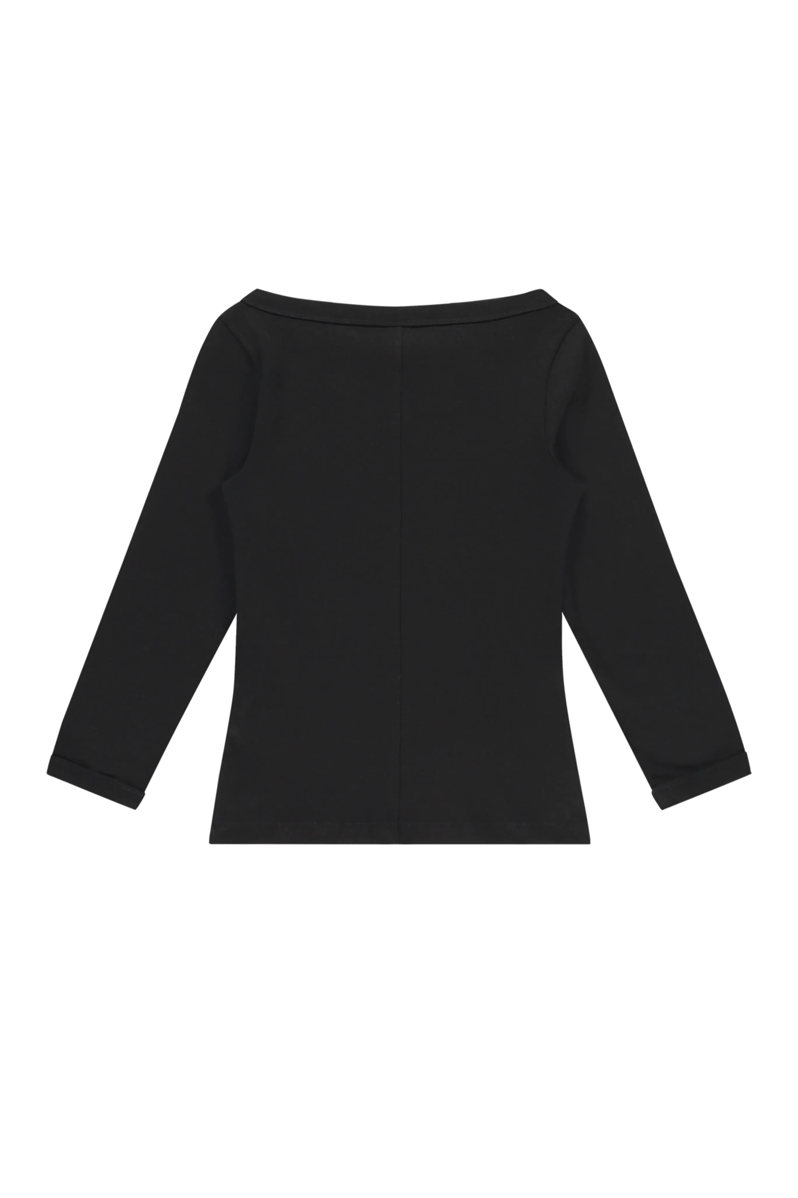 MultiPanelDesign High Neckline Structure Steffi Tee in Black