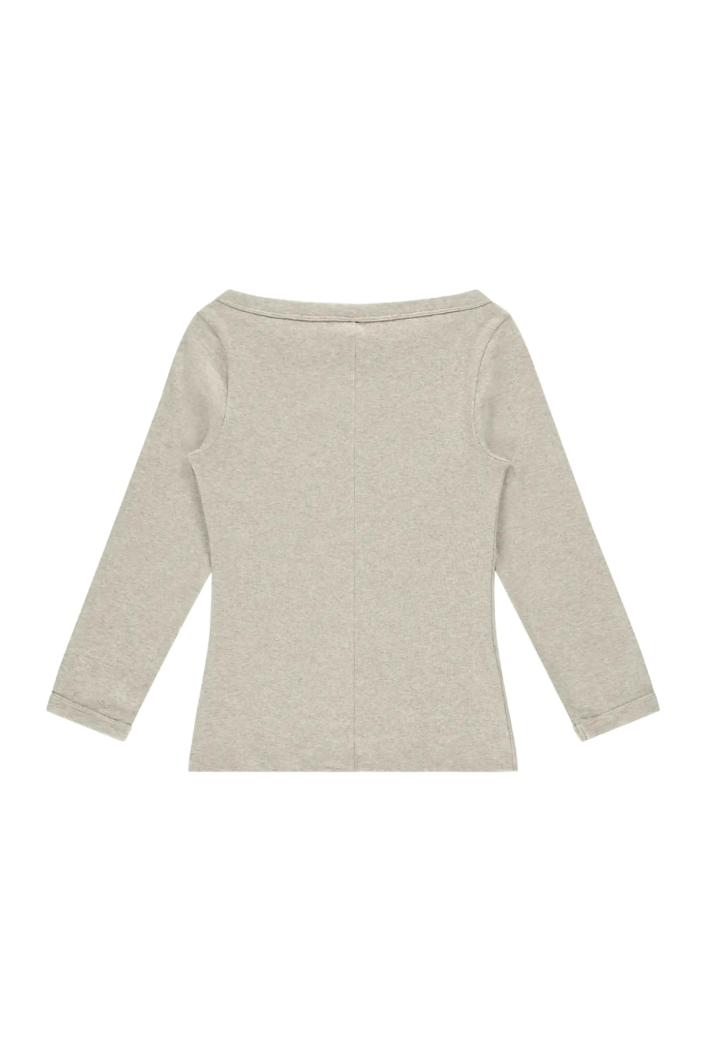 Steffi Tee in Heather Grey Midweight Texture Compression Gradient