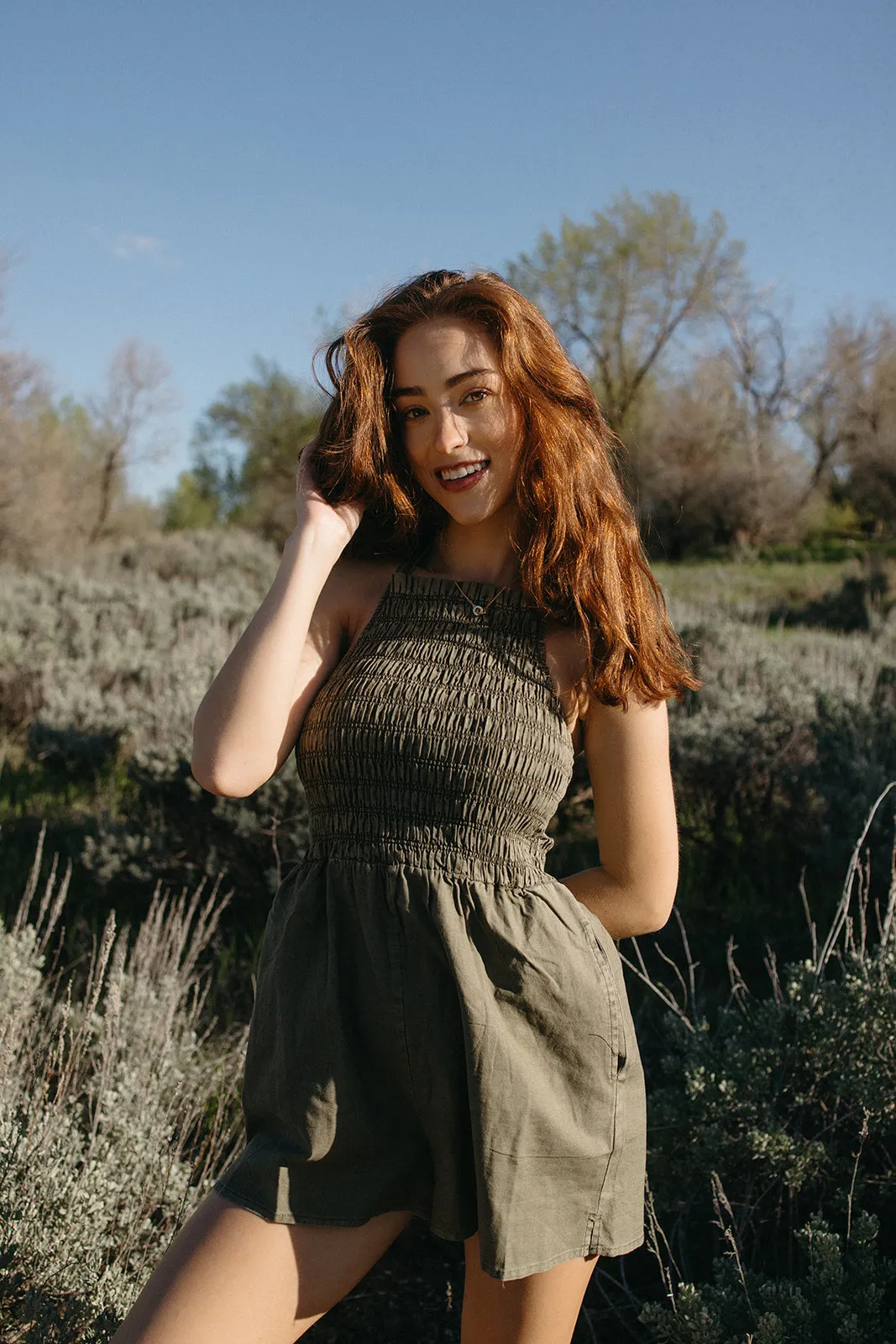 Still Earth Romper Circular Knit Technique Odor Resistant Finish