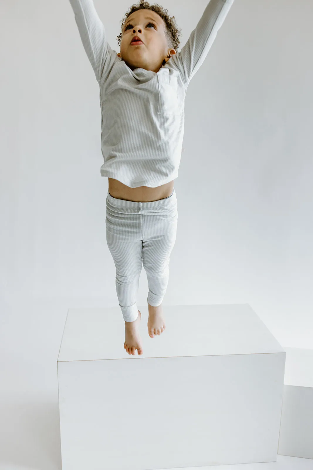 Stone Ribbed Long Sleeve Set