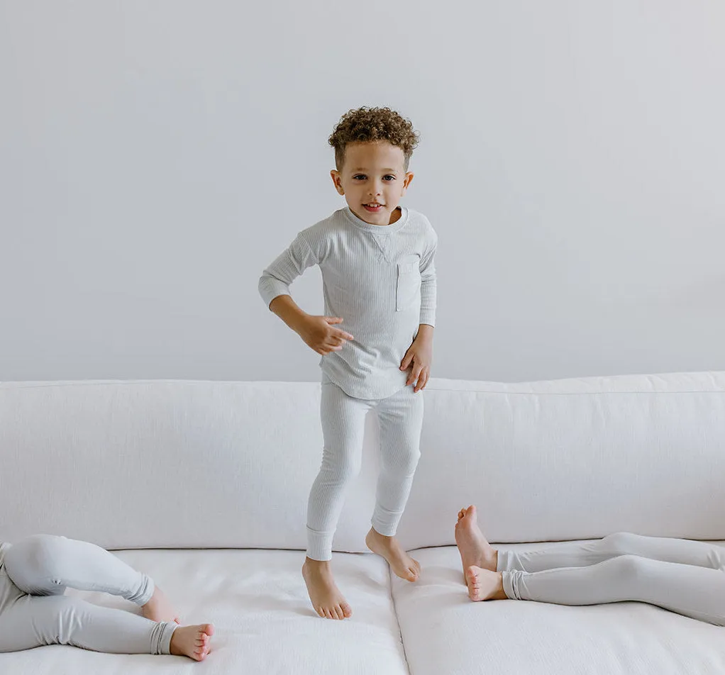 Stone Ribbed Long Sleeve Set