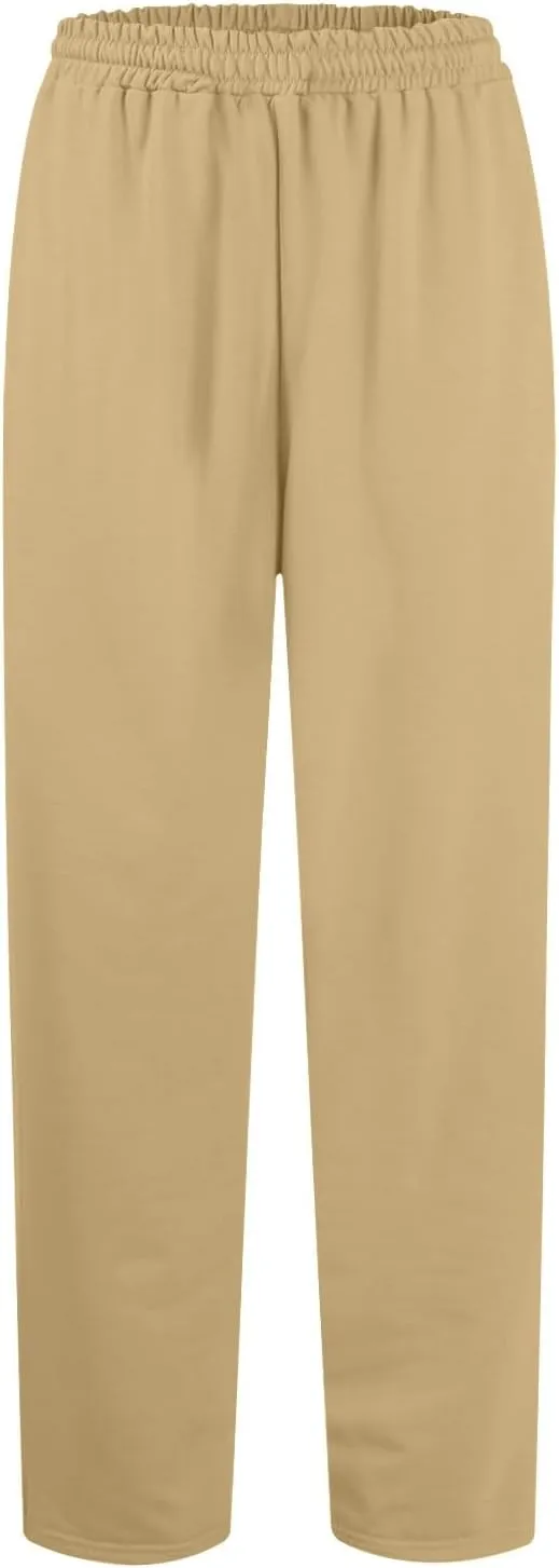Straight Leg Sweatpants for Women Interior Drawstring Low Rise Sweatpants Athletic Fleece Joggers with Pockets