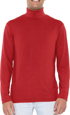 STRETCH IS COMFORT Mens Oh So Soft Luxe Long Sleeve Stretch Turtleneck