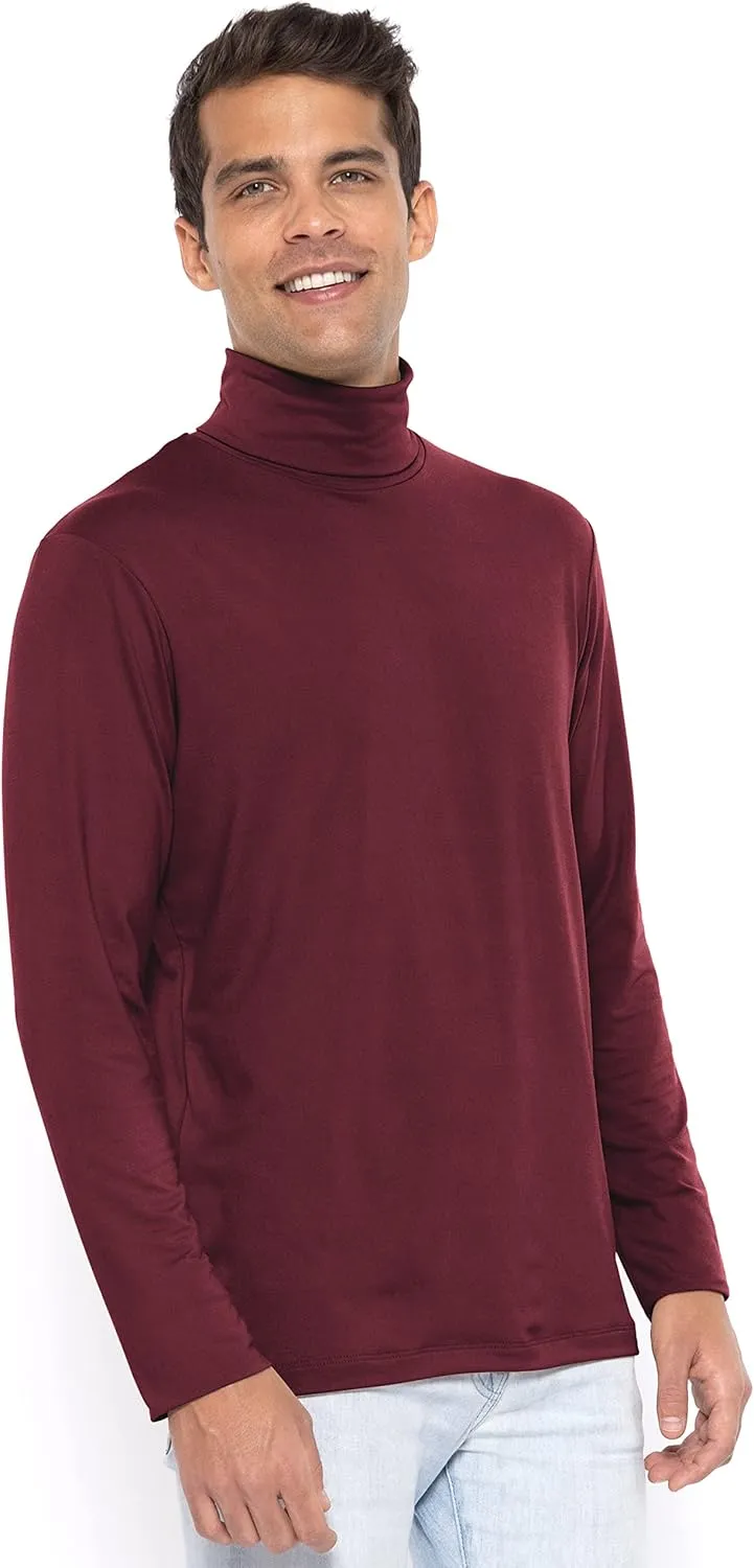 STRETCH IS COMFORT Mens Oh So Soft Luxe Long Sleeve Stretch Turtleneck