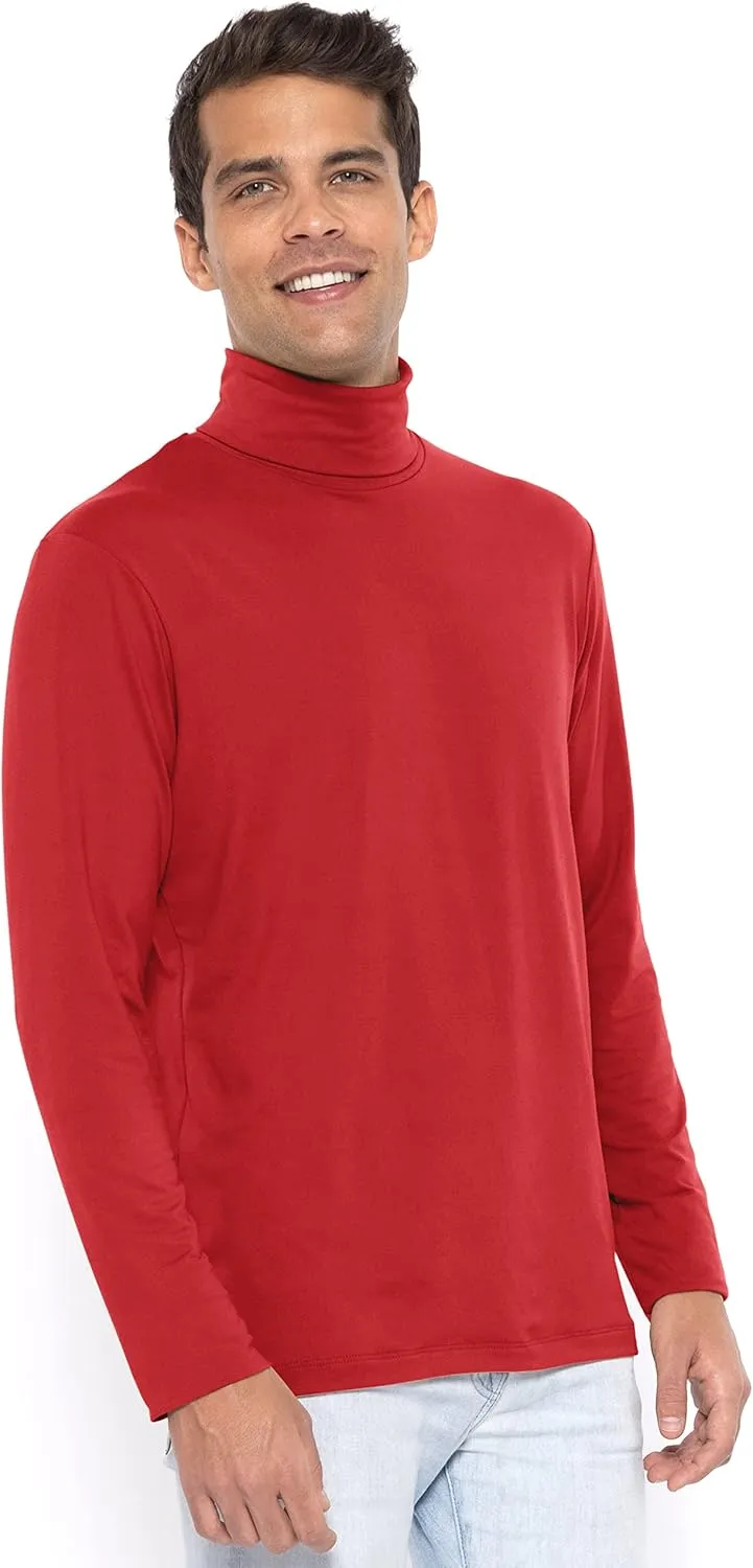 STRETCH IS COMFORT Mens Oh So Soft Luxe Long Sleeve Stretch Turtleneck
