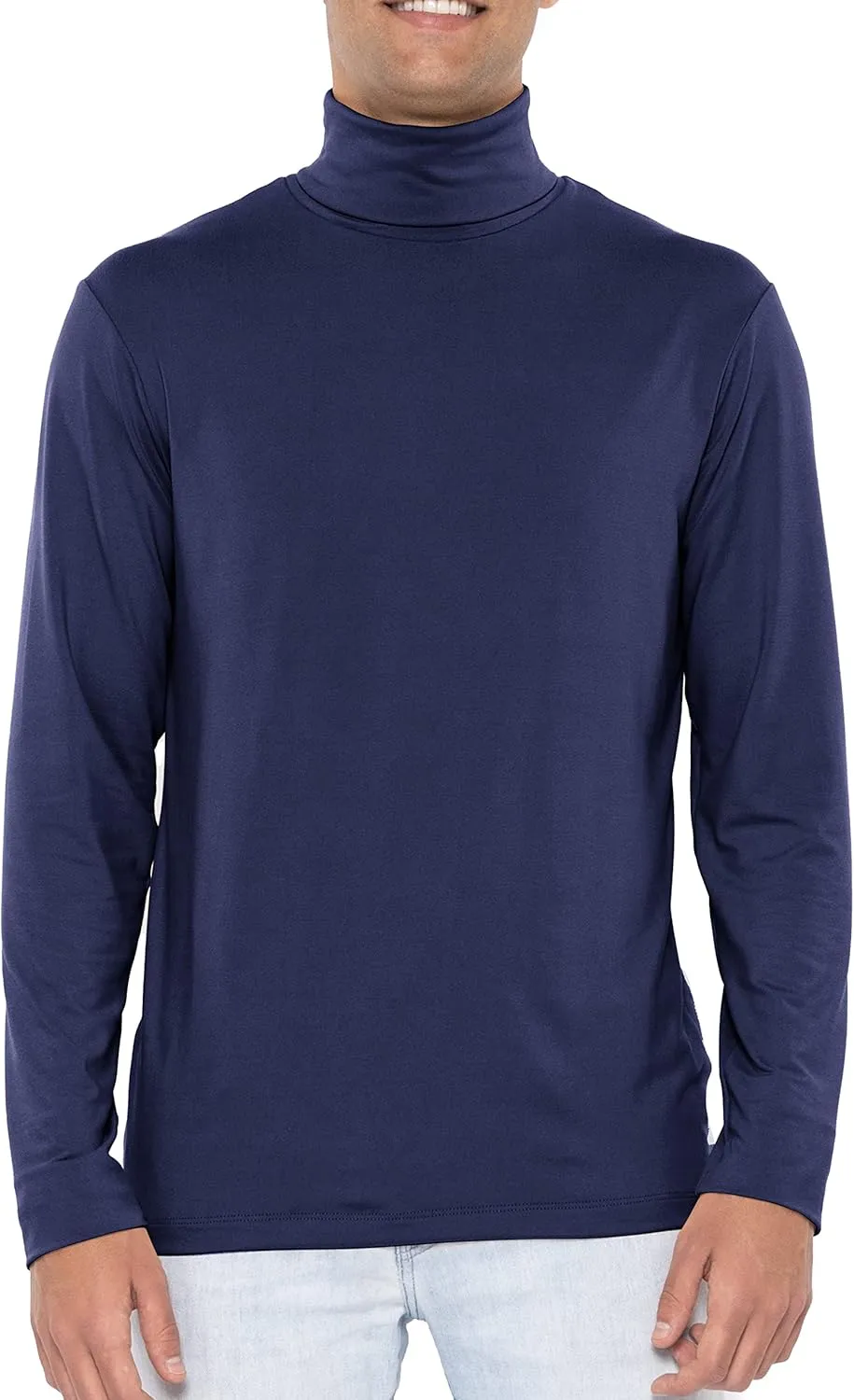 STRETCH IS COMFORT Mens Oh So Soft Luxe Long Sleeve Stretch Turtleneck