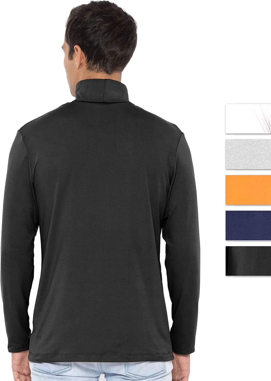 STRETCH IS COMFORT Mens Oh So Soft Luxe Long Sleeve Stretch Turtleneck