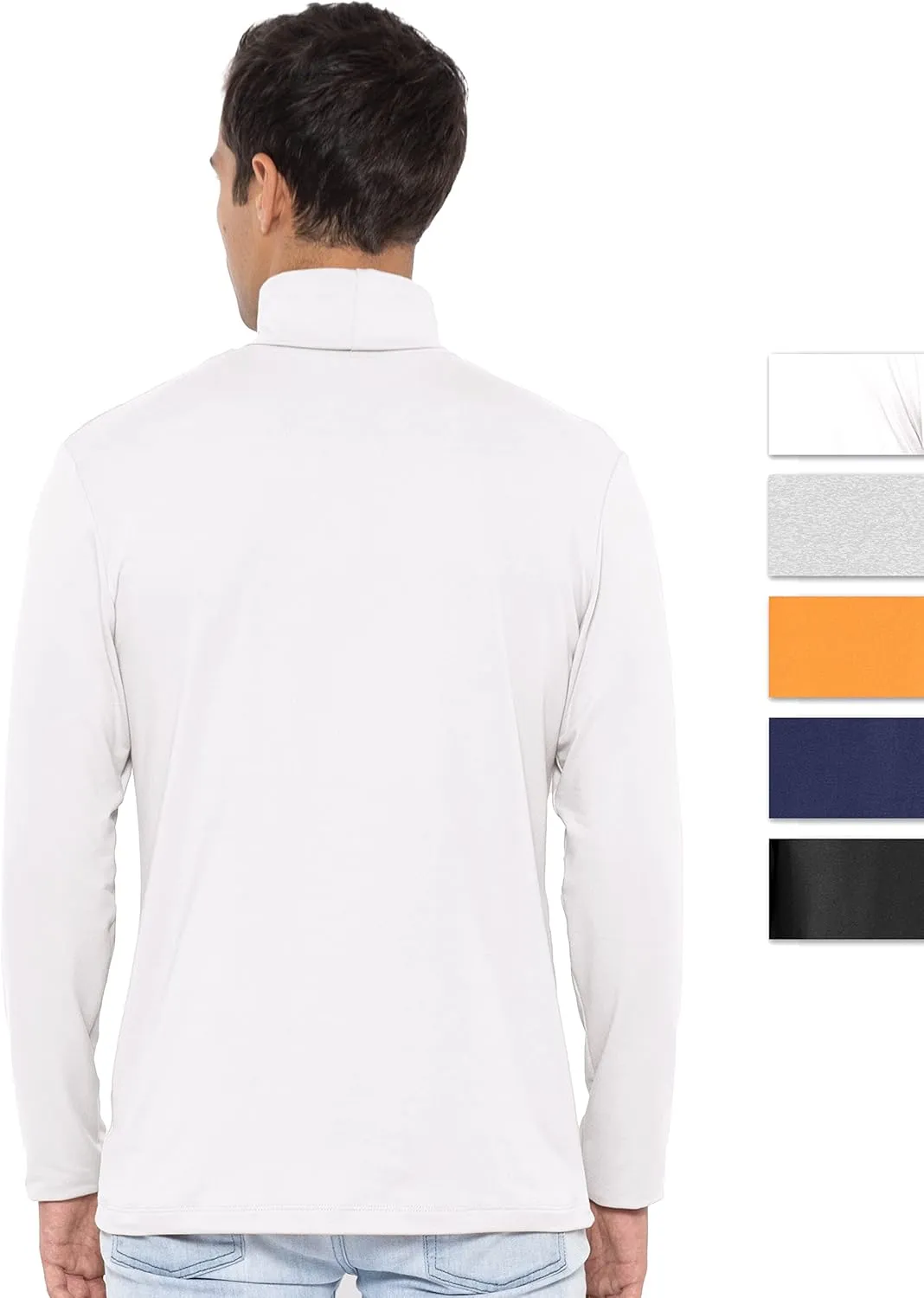 STRETCH IS COMFORT Mens Oh So Soft Luxe Long Sleeve Stretch Turtleneck