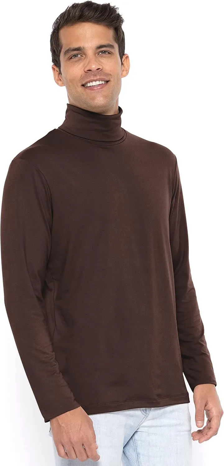 STRETCH IS COMFORT Mens Oh So Soft Luxe Long Sleeve Stretch Turtleneck