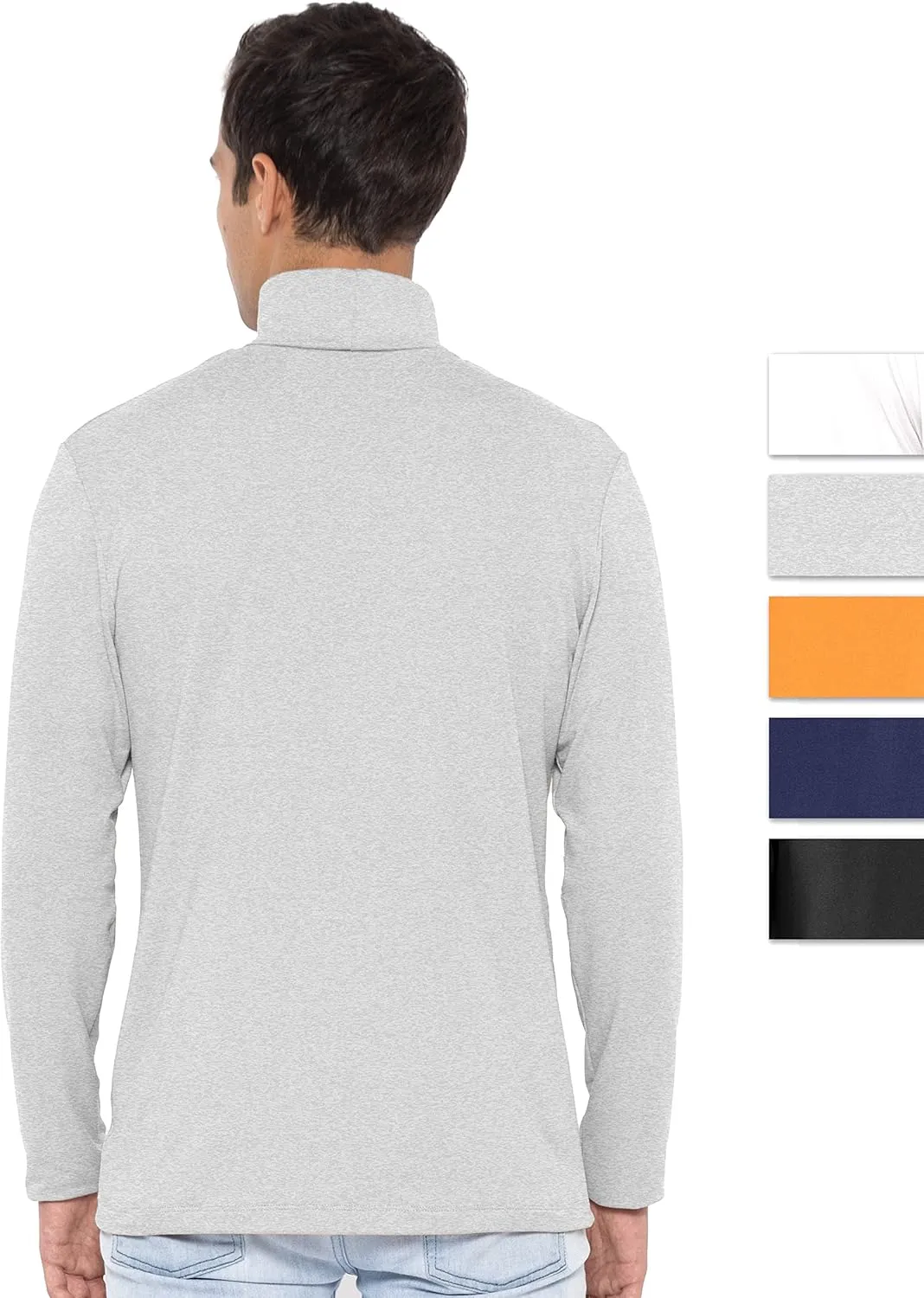 STRETCH IS COMFORT Mens Oh So Soft Luxe Long Sleeve Stretch Turtleneck