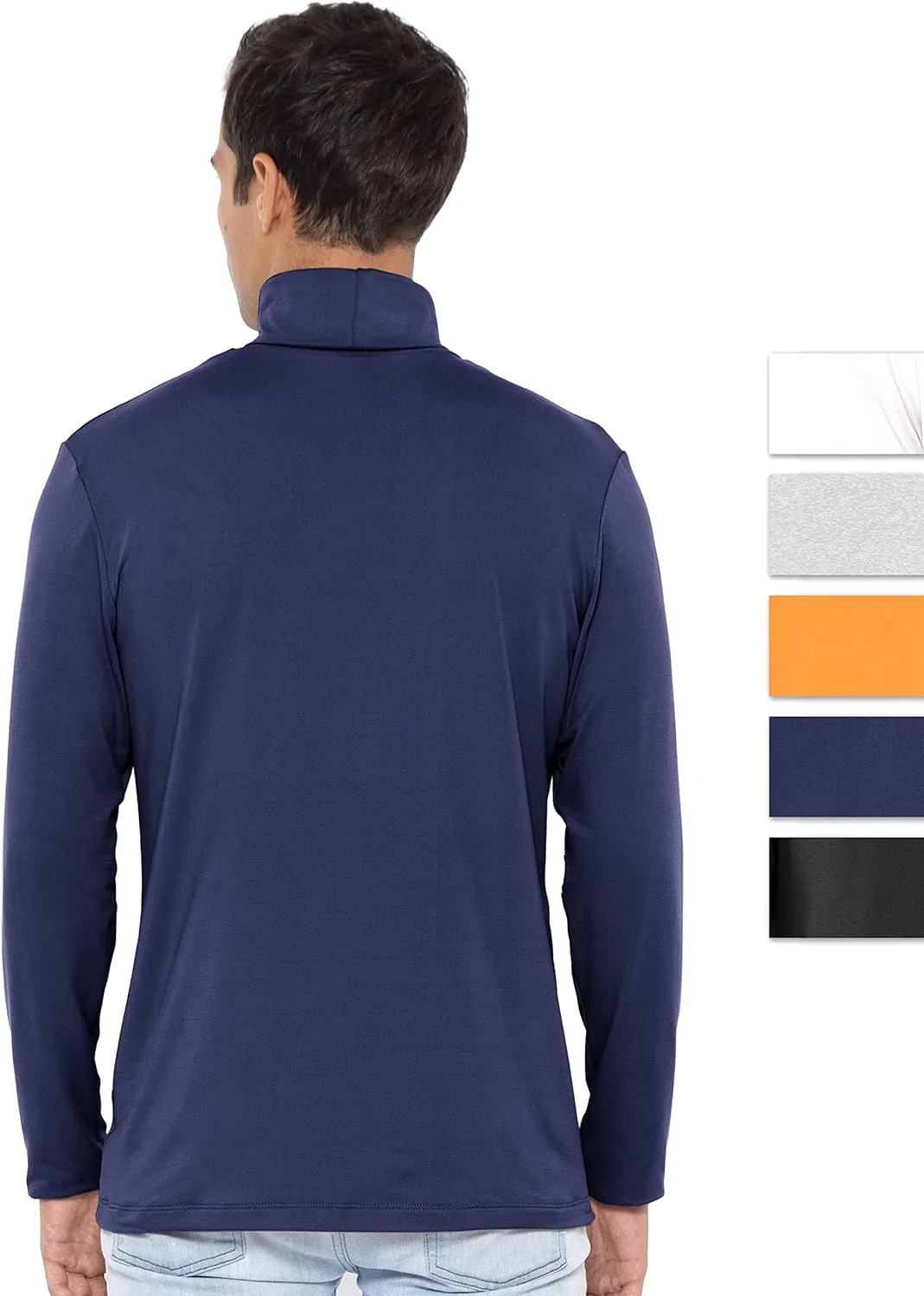 STRETCH IS COMFORT Mens Oh So Soft Luxe Long Sleeve Stretch Turtleneck