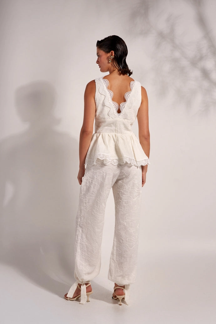 AWA PANTS WHITE Travel Essential hypoallergenic