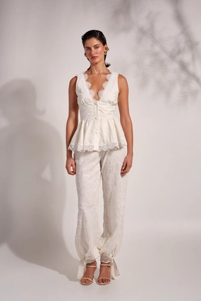Anti Pilling AWA PANTS WHITE