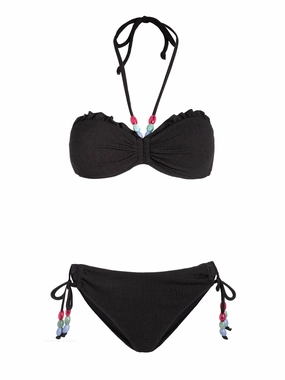 Alexis Top   Taryn Bottom In Black Texture Sunny Beach