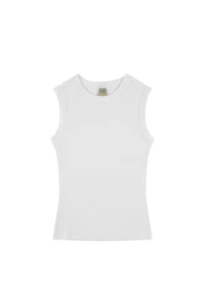Esme Tank in White OdorResistantTechnology Soft Wool