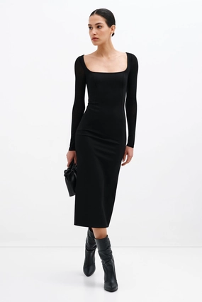 Cecilia Dress Flexible Ribbed Cuffs