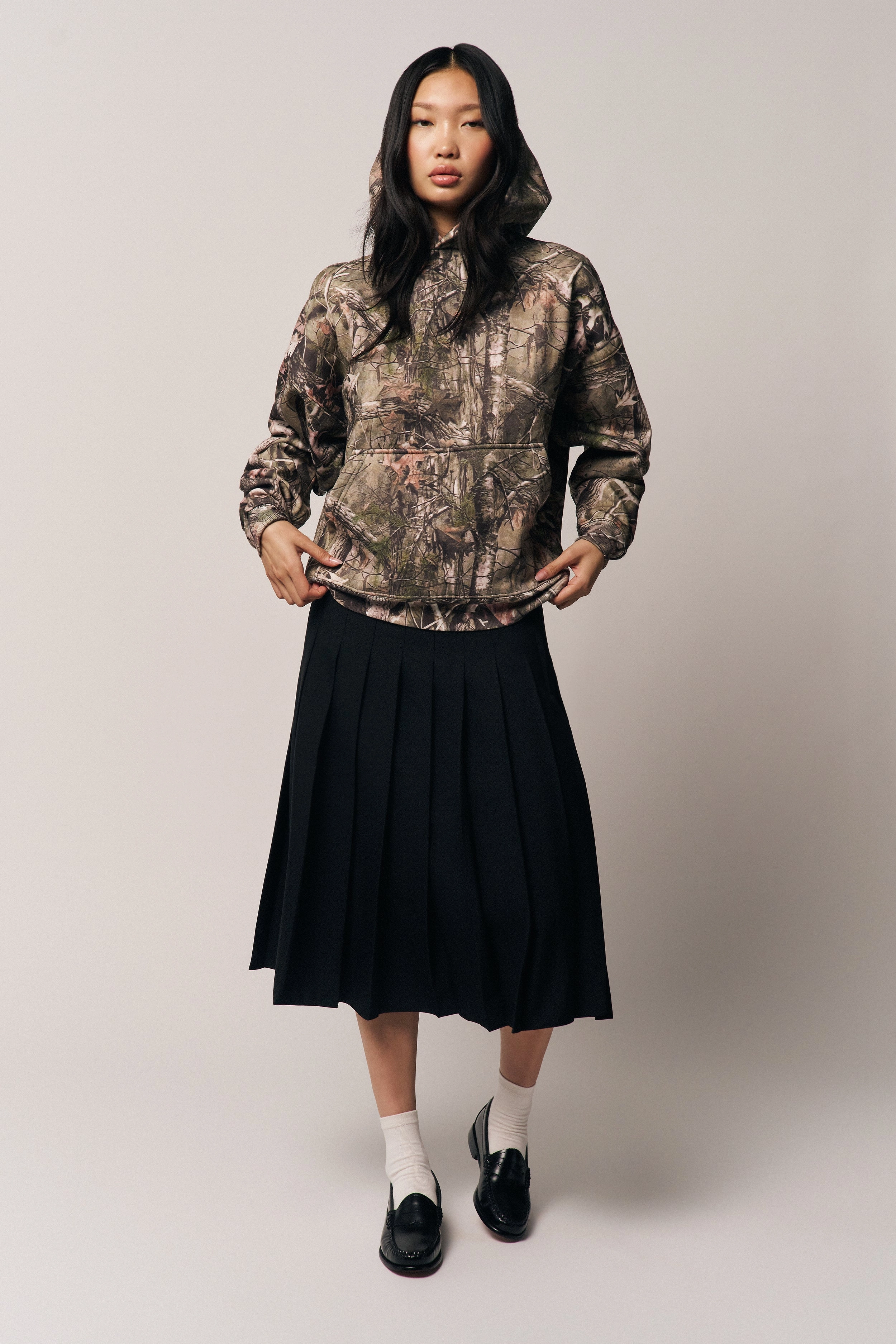 Double Layer Thermal Camo Sweatshirt