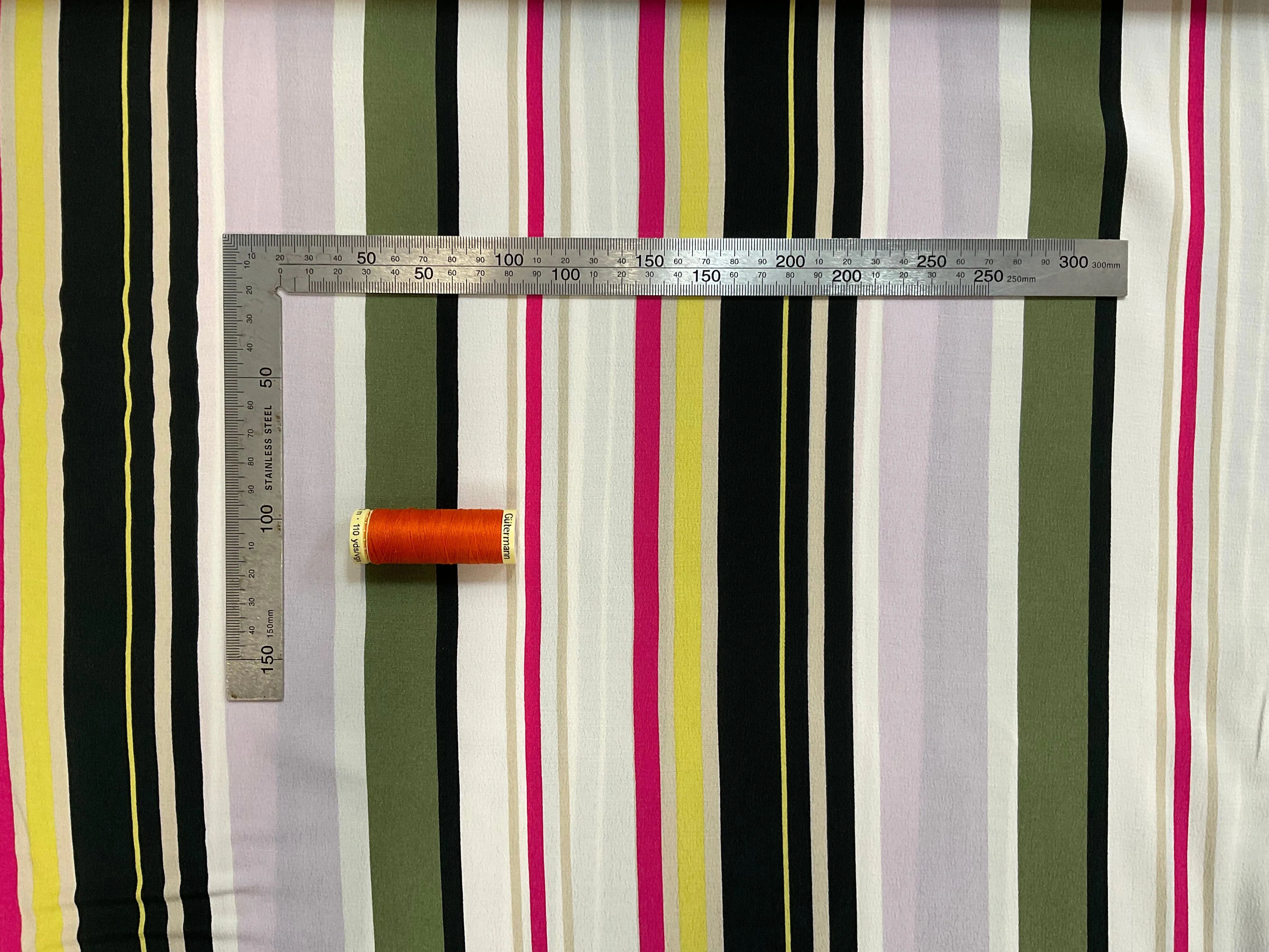 Stripe Viscose Crepe