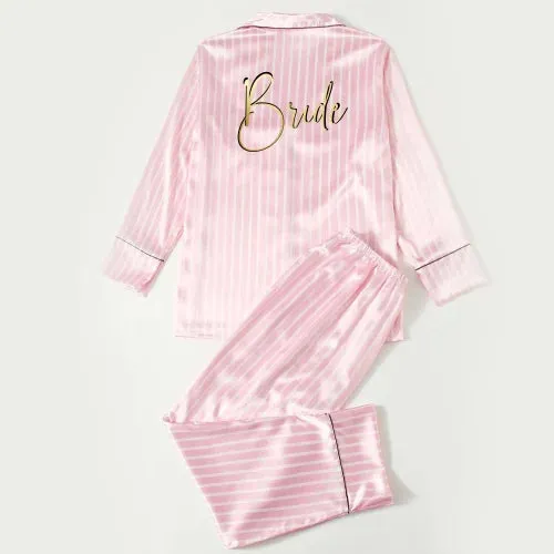 Striped Satin Pyjama Sets