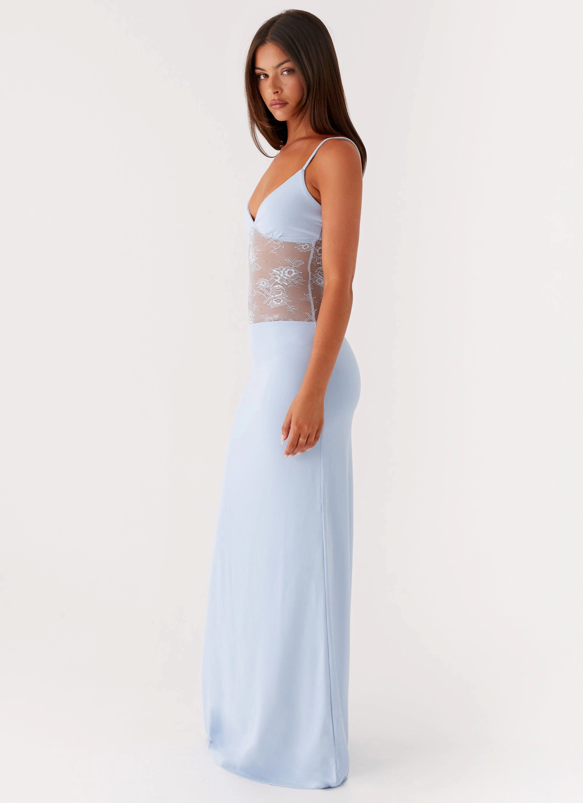 Sharp Finish Lounge Style Envy Maxi Dress - Blue