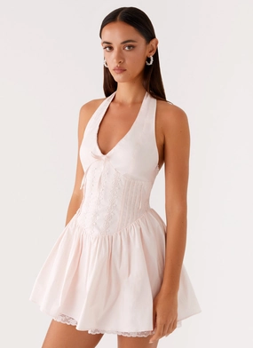 Moira Mini Dress - Pink yoga session