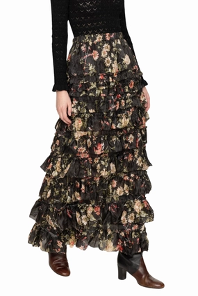 Jolie Print Midi Skirt Family Celebration Minimalist Layering
