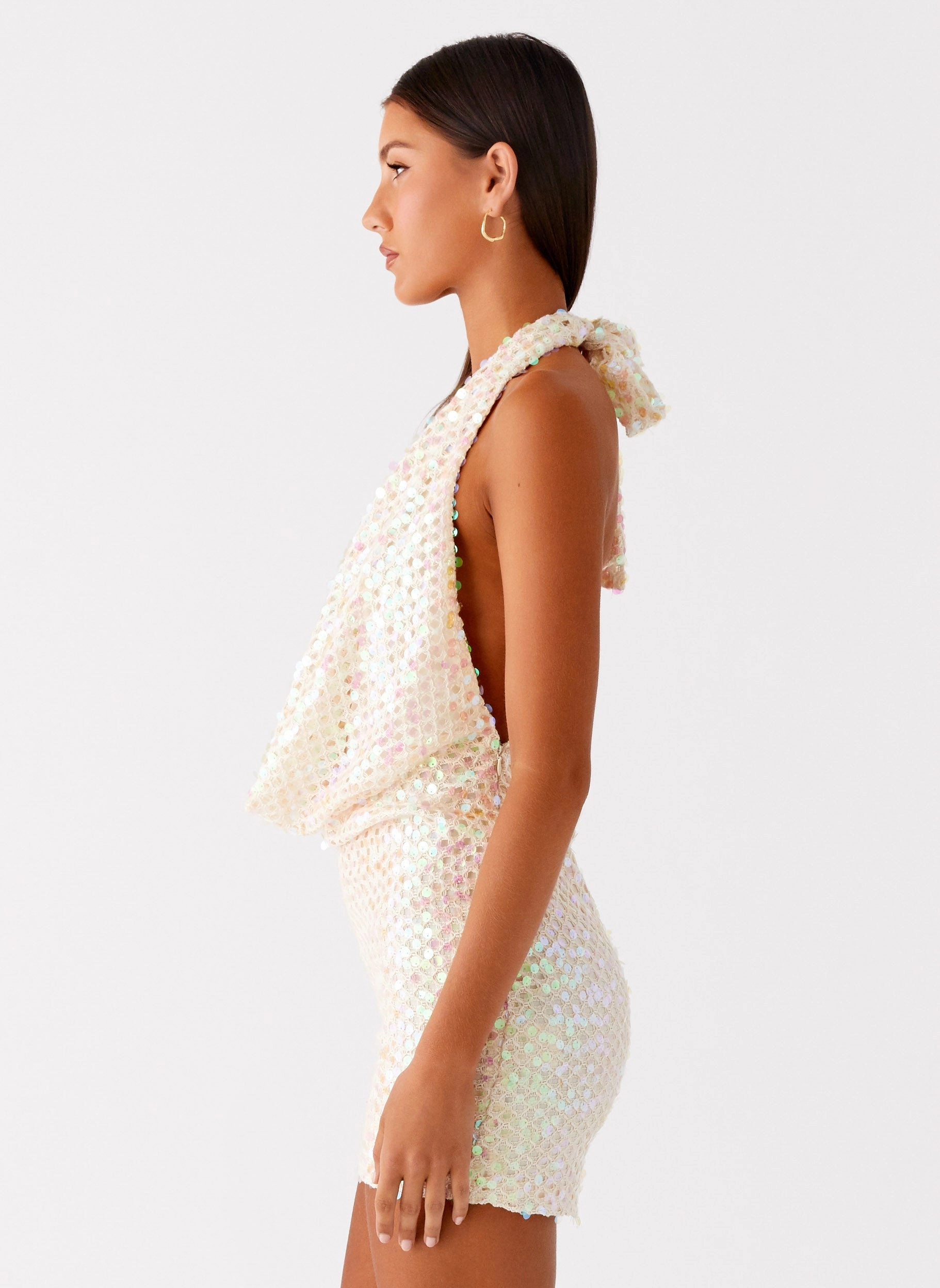 You Make Me Feel Mini Dress - Ivory City Friendly Flattering and Chic