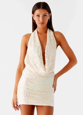 Smart Cut Chill Style You Make Me Feel Mini Dress - Ivory