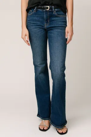 Happi Dark Wash Flare Tapered ankle Stretch Waist