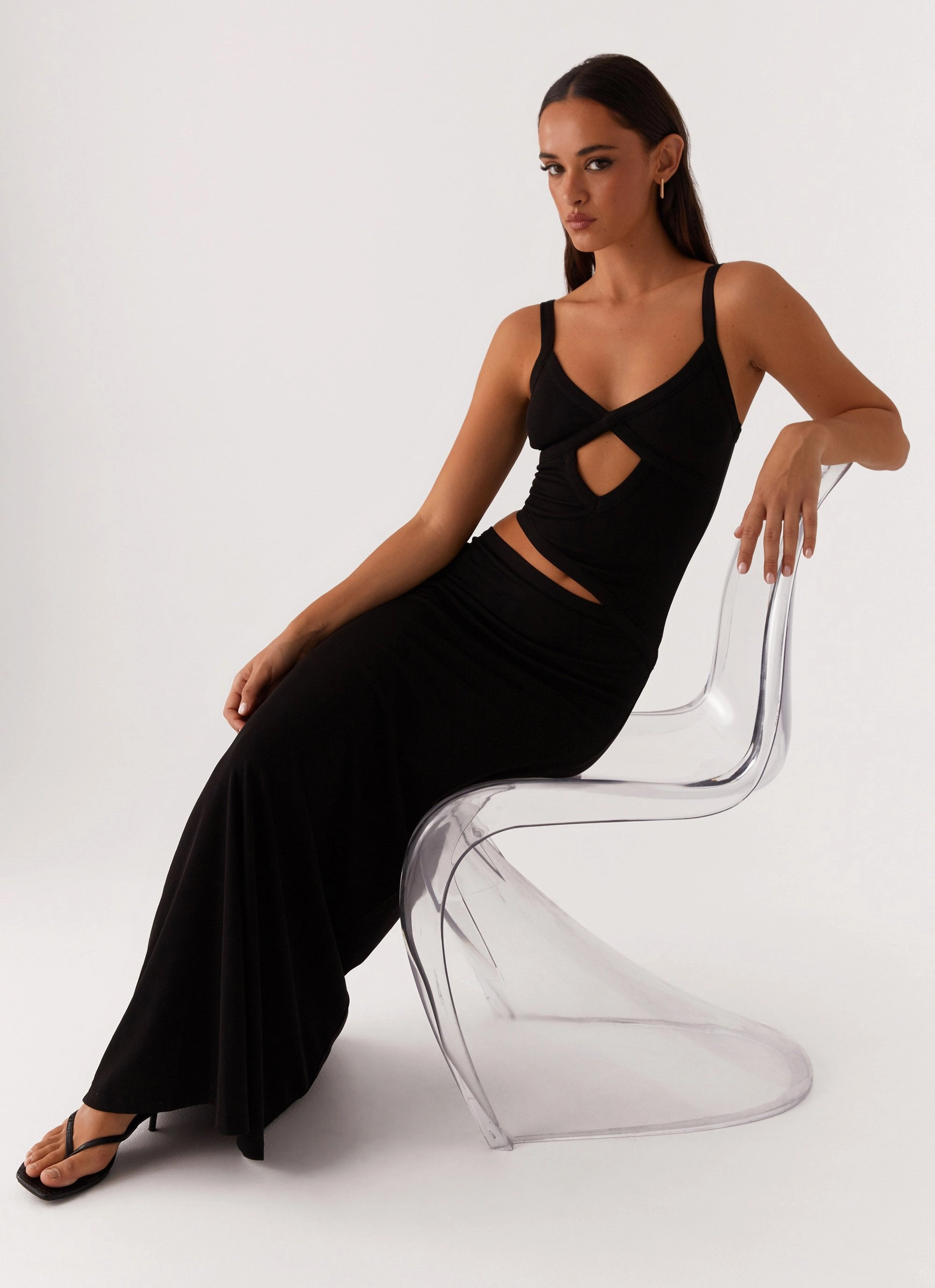 Travel Option Smooth Tone Jocelyn Maxi Dress - Black