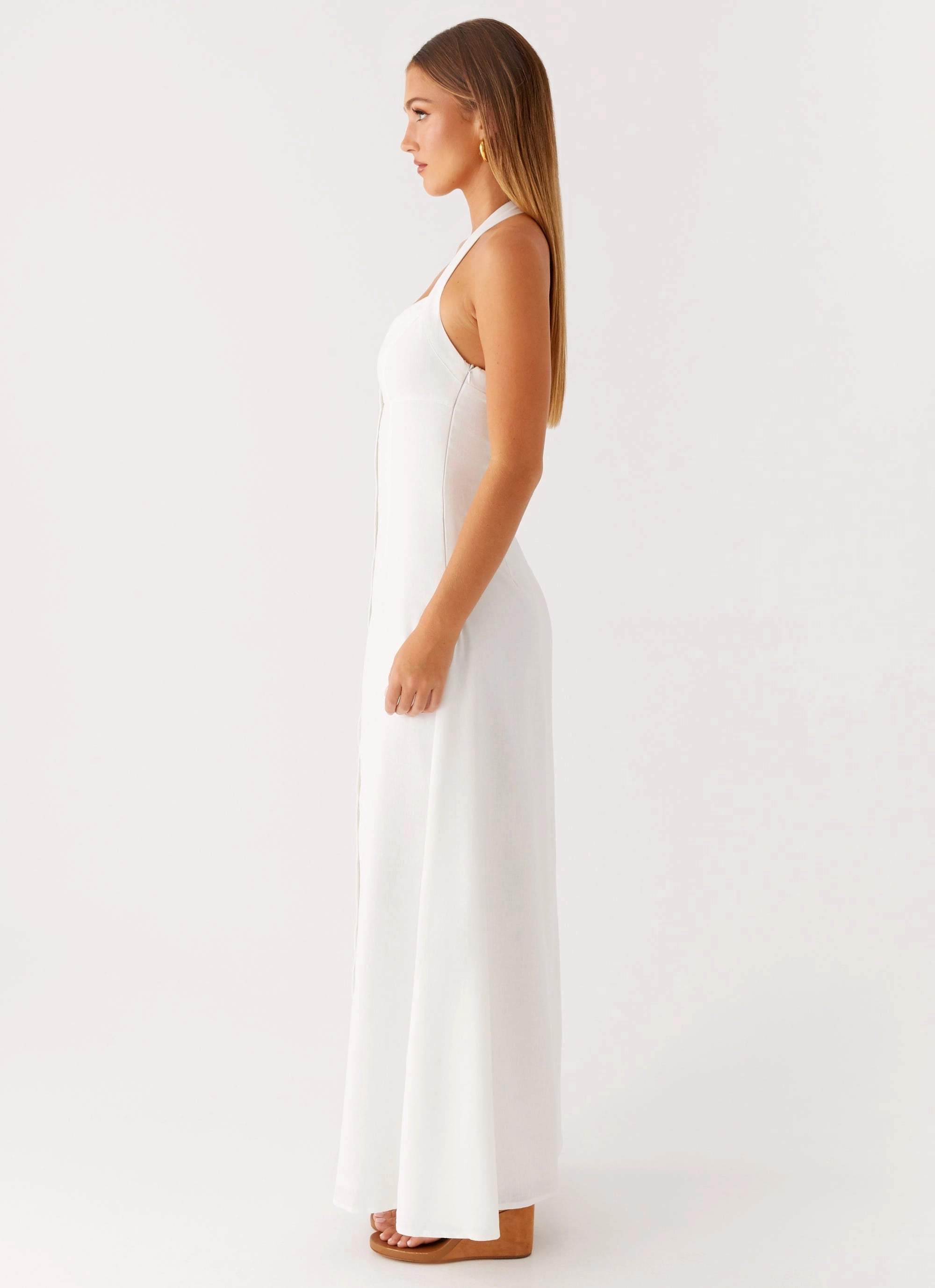 Jovanni Maxi Dress - White Daily Casual Stylish Comfort