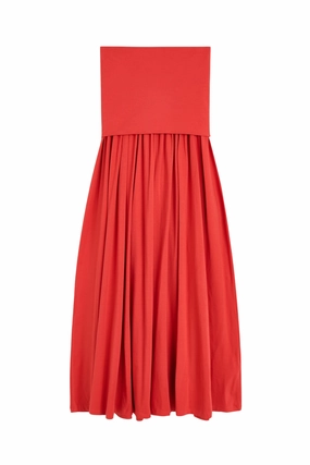 Marciella Dress in Red Bold colors Dreamy Motion