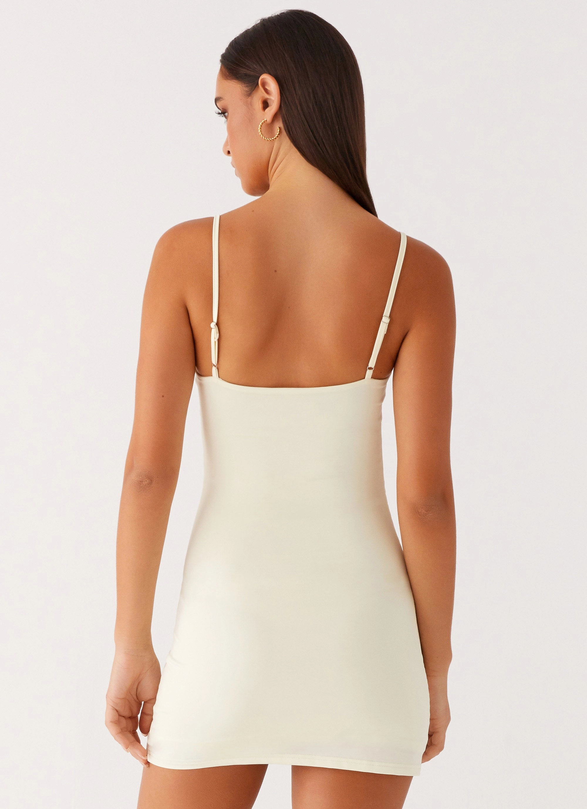 Wrinkle Resistant Finish Polished Touch Nolani Mini Dress - Pastel Yellow