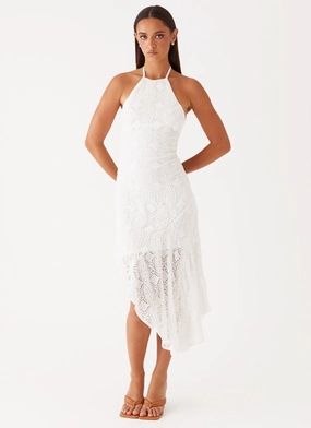 Sondela Maxi Dress - White Cool Draping Cozy and Comfortable