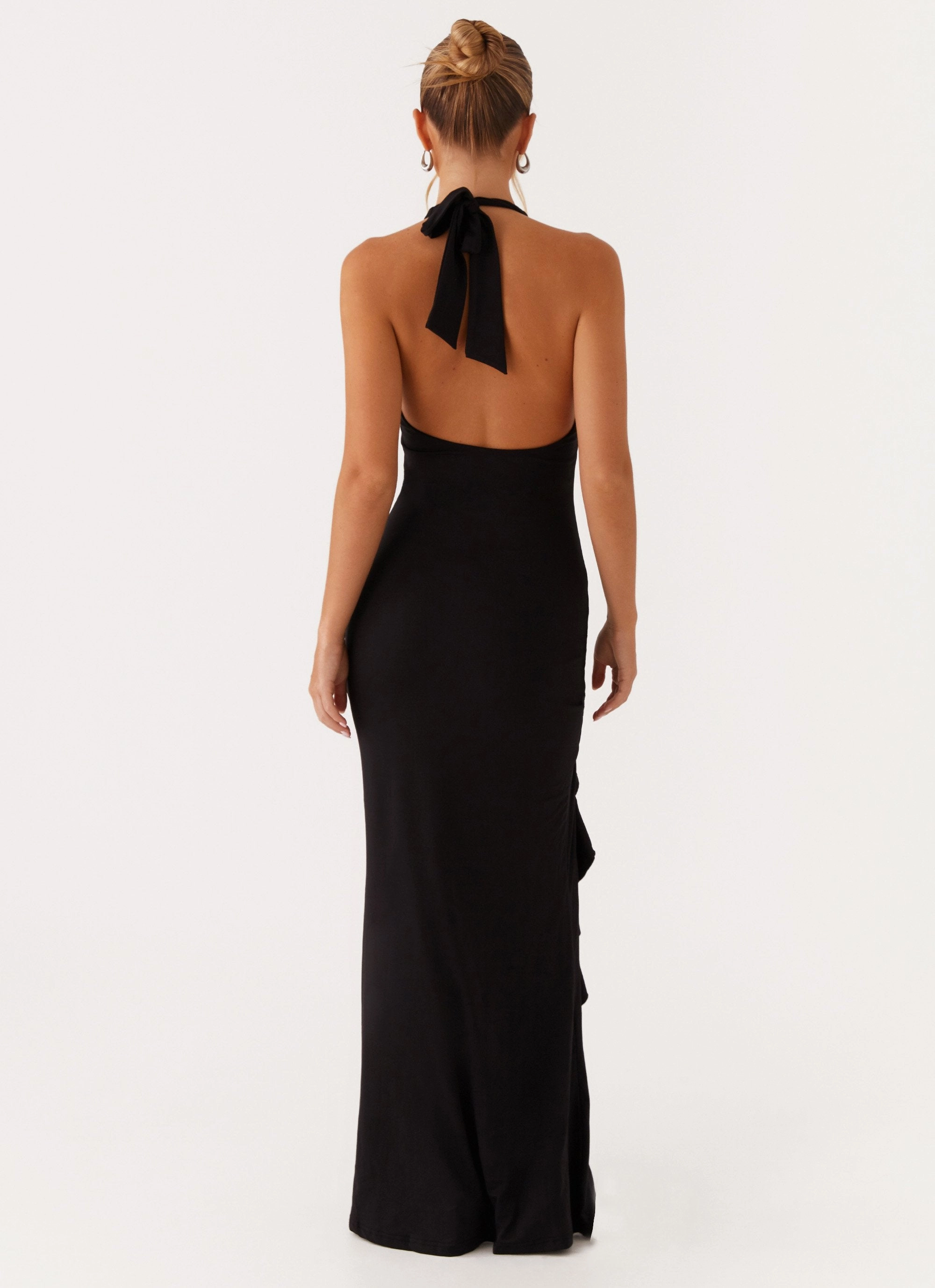 Charmed By You Maxi Dress - Black Lounge Outfit