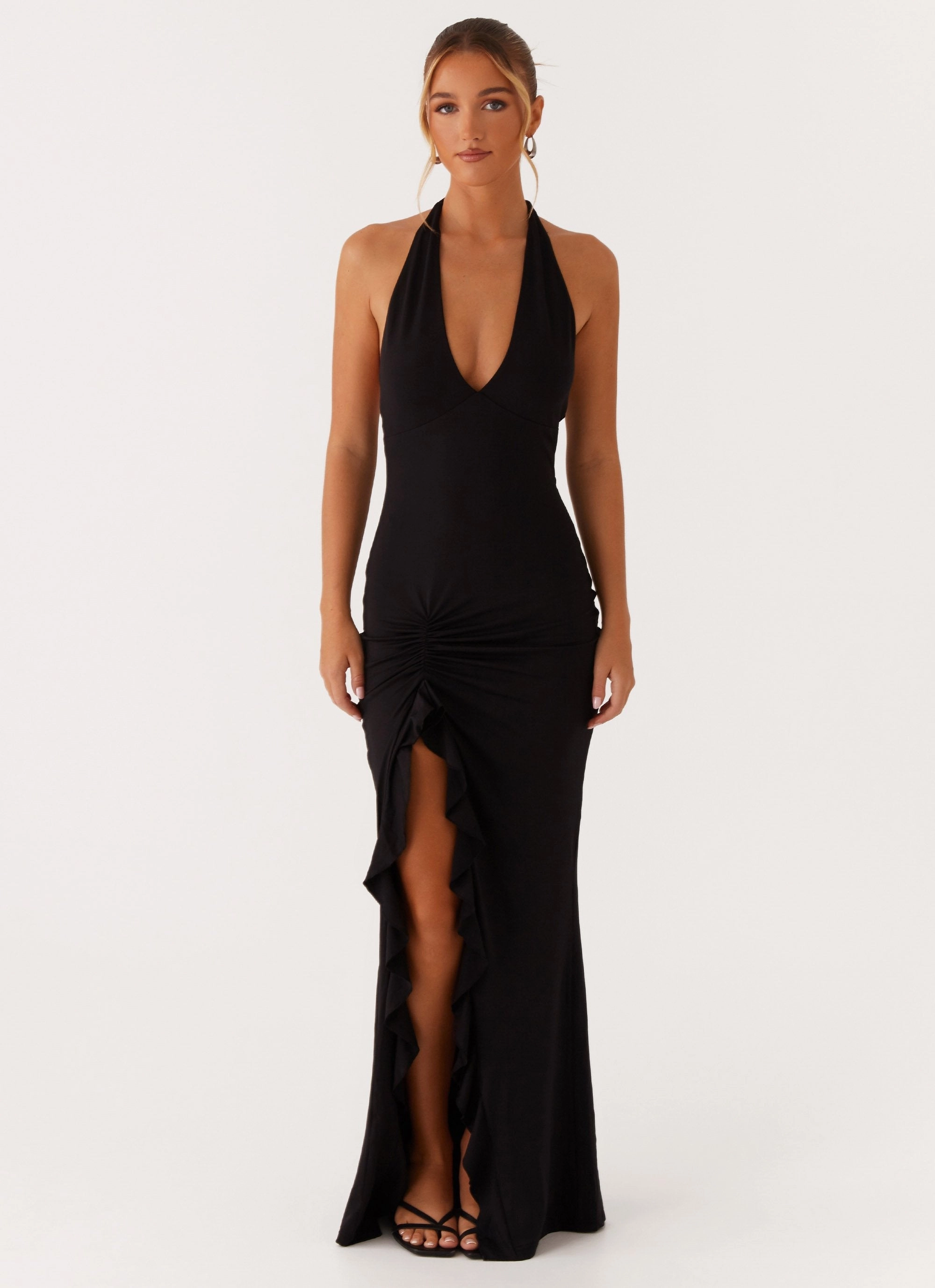 Love Blend Fall Comfort Charmed By You Maxi Dress - Black