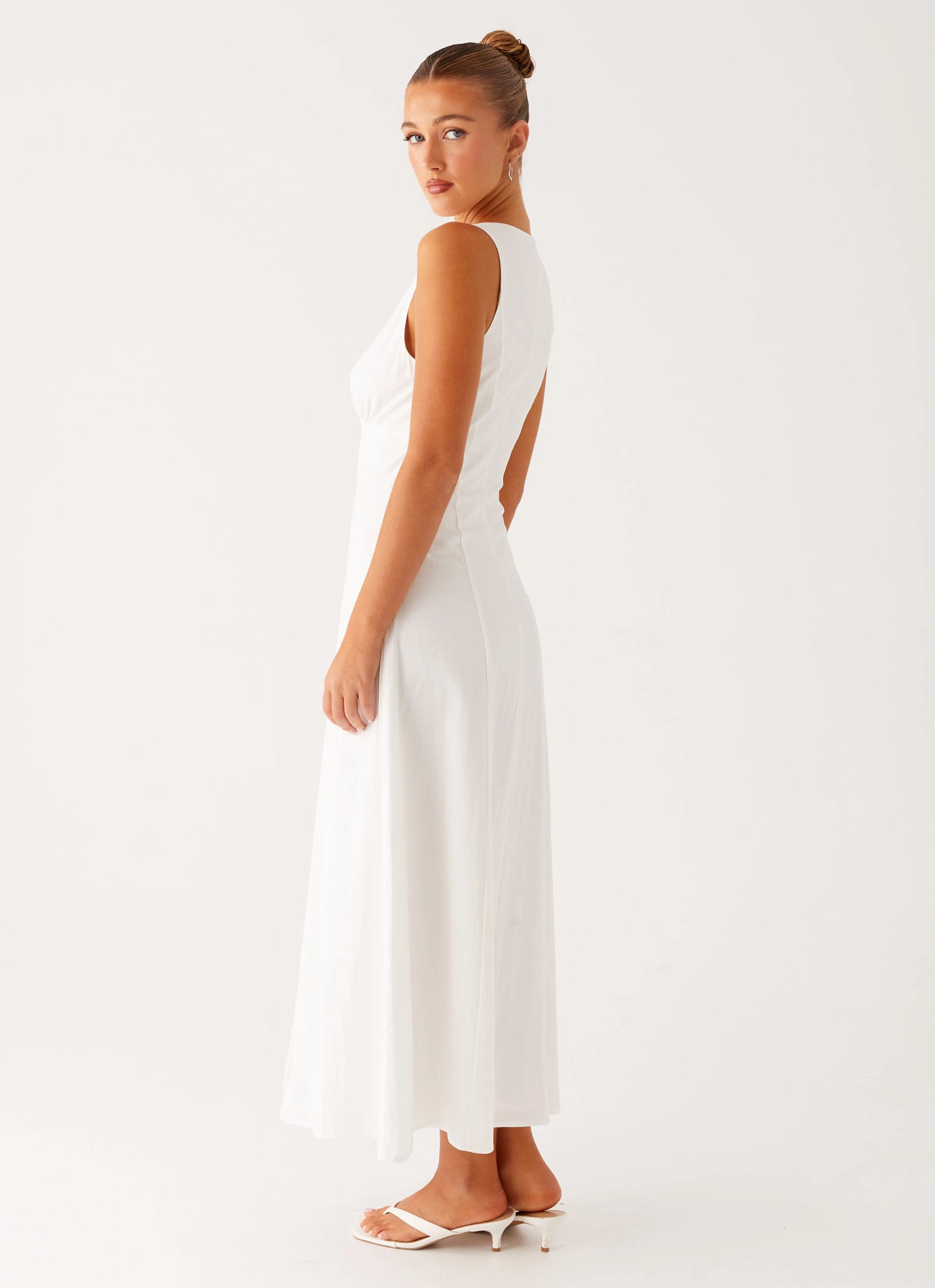 Tamsin Linen Maxi Dress - White Gender Free