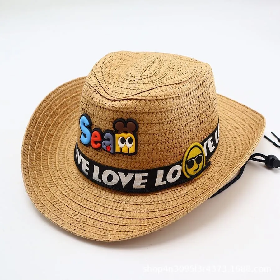 Summer Children's Cartoon Cute Sun Protection Hat for Boys, Baby Outdoor Wide Brim Sun Hat