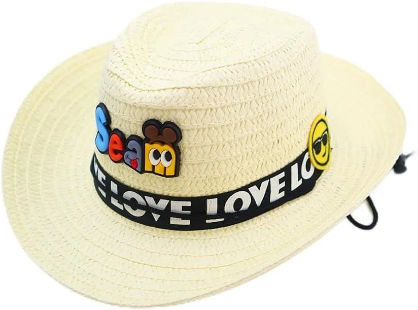 Summer Children's Cartoon Cute Sun Protection Hat for Boys, Baby Outdoor Wide Brim Sun Hat
